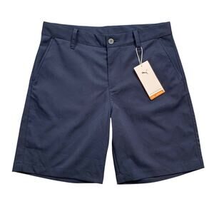 Puma Shorts Youth Boys L Large Navy UV Protection Flat Front Performance Golf